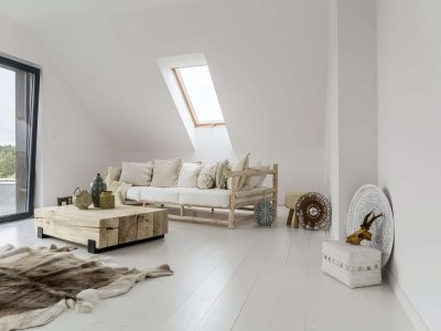 Room with wooden furniture